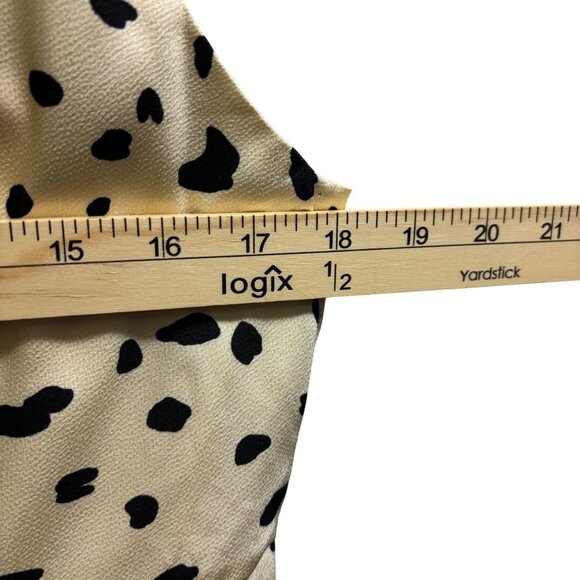 Astr The Label XL Cream Animal Print Satin Slip Dress With Adjustable Straps - Picture 4 of 6